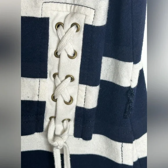 Lauren Jeans Co Navy & White Striped Tie Sleeve Dress - Picture 7 of 7